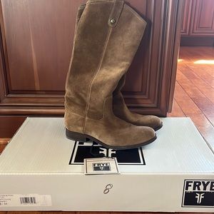 Frye Melissa Button suede boots Cashew